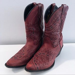 Dan Post Sidewinder Red kids Cowboy Boots Unisex